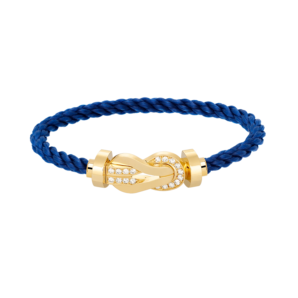[Glimmer]CHANCE LARGE 8 FIGURE BUCKLE HALF DIAMOND BRACELET GOLD