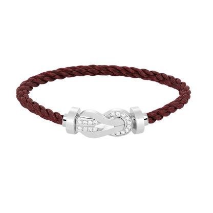 [Glimmer]CHANCE LARGE 8 FIGURE BUCKLE HALF DIAMOND BRACELET SILVER