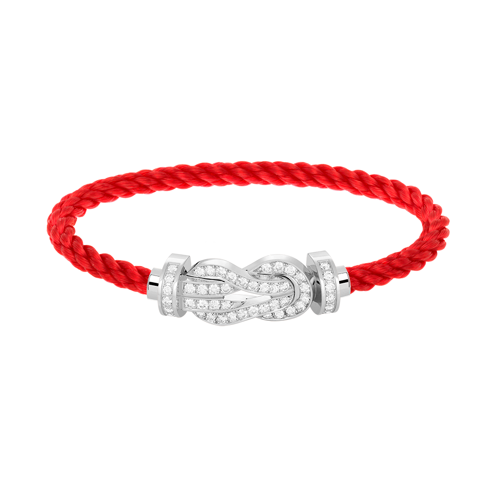 [Glimmer]CHANCE LARGE 8 FIGURE BUCKLE FULL DIAMOND BRACELET SILVER