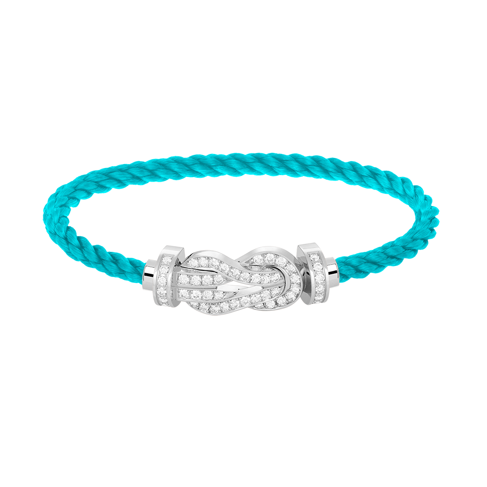 [Glimmer]CHANCE LARGE 8 FIGURE BUCKLE FULL DIAMOND BRACELET SILVER