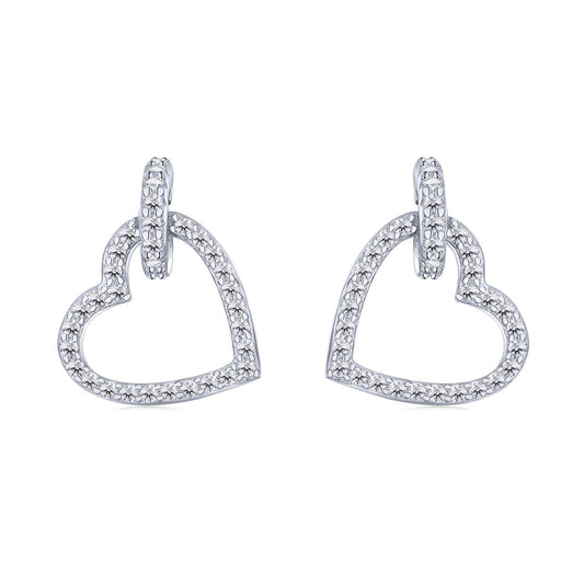 [Glimmer Jewelry]可憐なハート型イヤリング