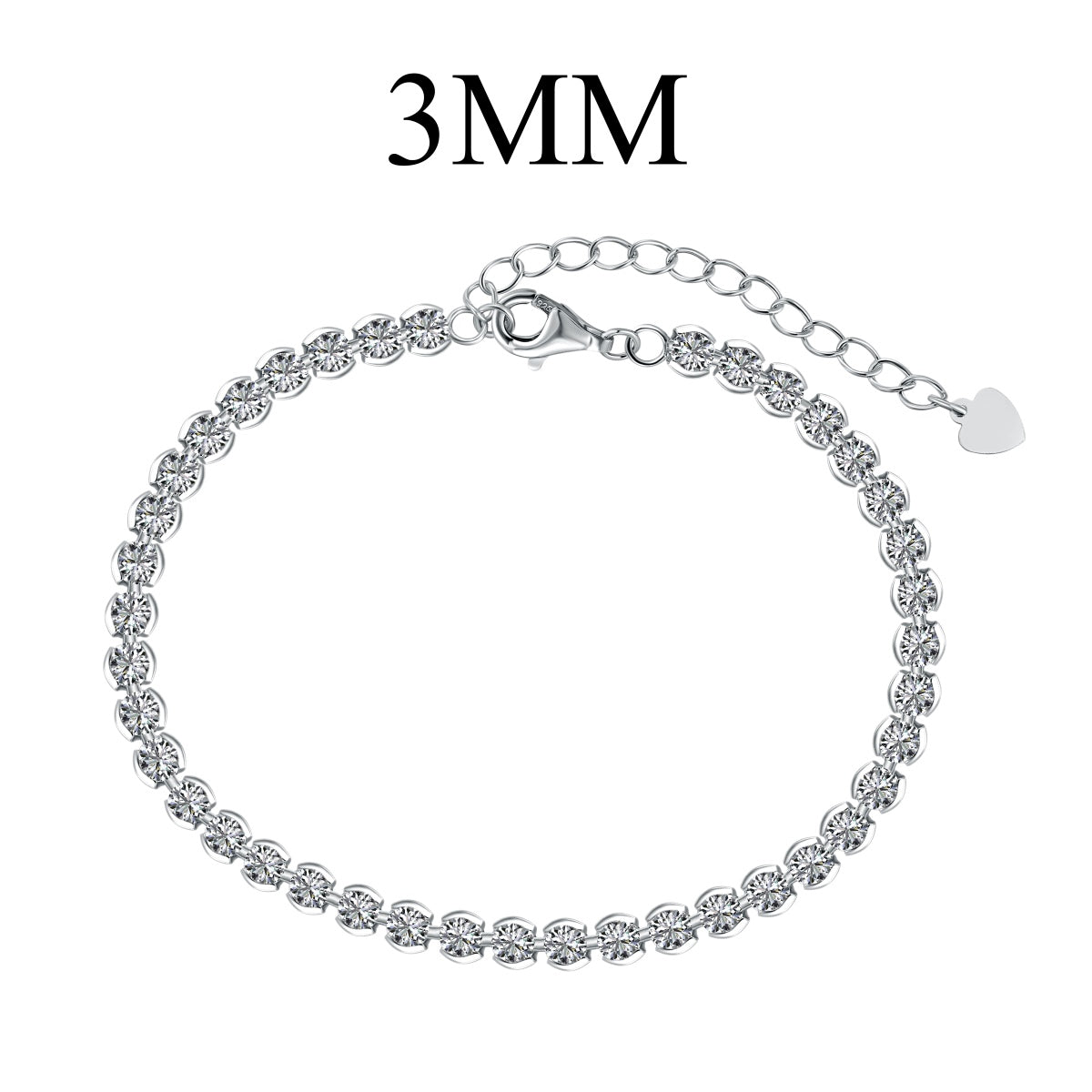 [Glimmer Jewelry]Ornate  Sparkling Round Cut Daily Bracelet