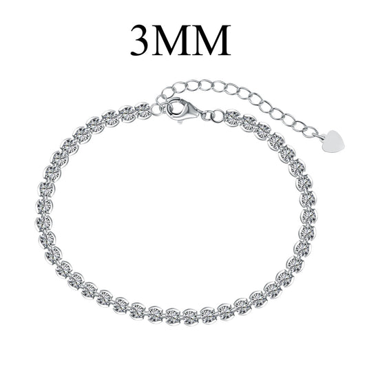 [Glimmer Jewelry]ゴージャスきらきらラウンドカットデイリーブレスレット
