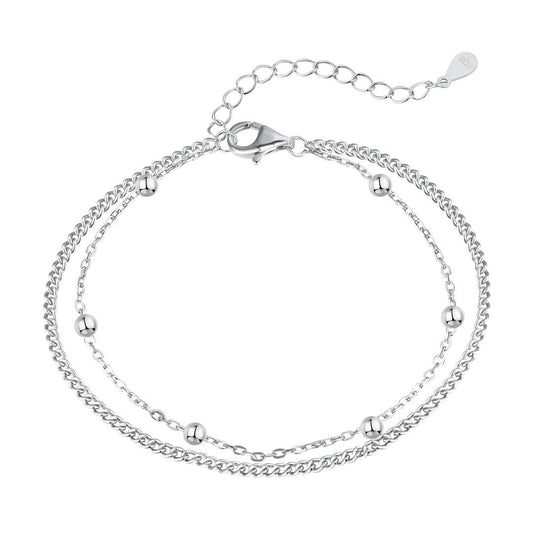 [Glimmer Jewelry]繊細なビーズの二層ブレスレット