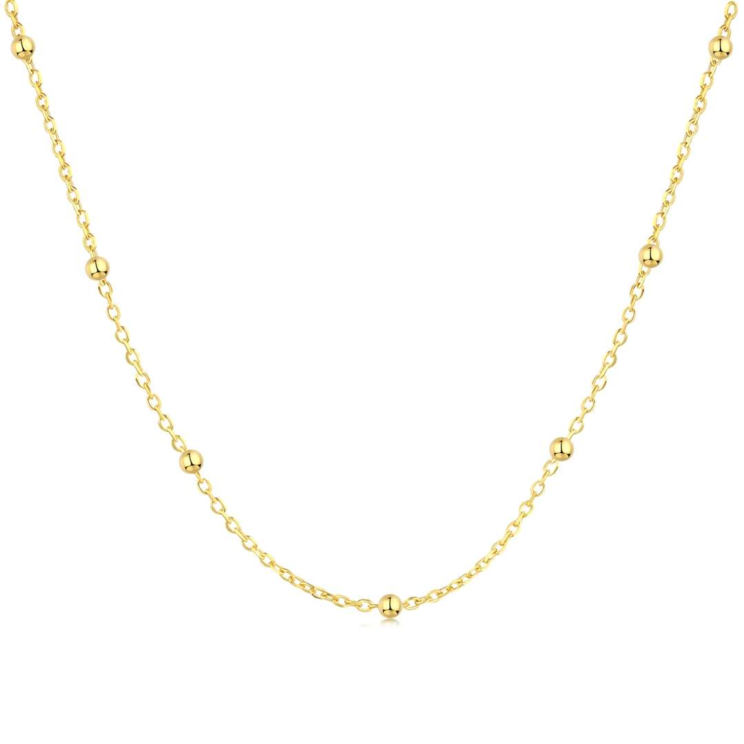 [Glimmer Jewelry]Small Bead Clavicle Chain Simple Necklace