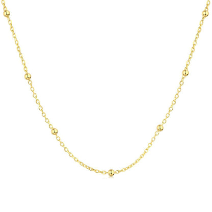 [Glimmer Jewelry]Small Bead Clavicle Chain Simple Necklace