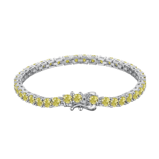 [Glimmer Jewelry]豪華なラウンドカットテニスブレスレット