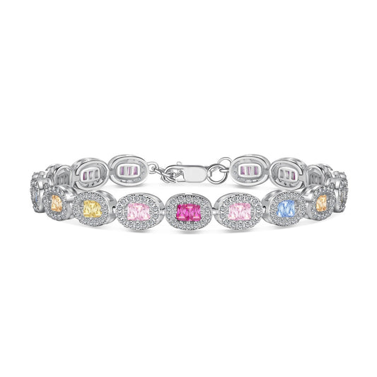 [Glimmer Jewelry]精巧なエメラルドカット デイリー ブレスレット