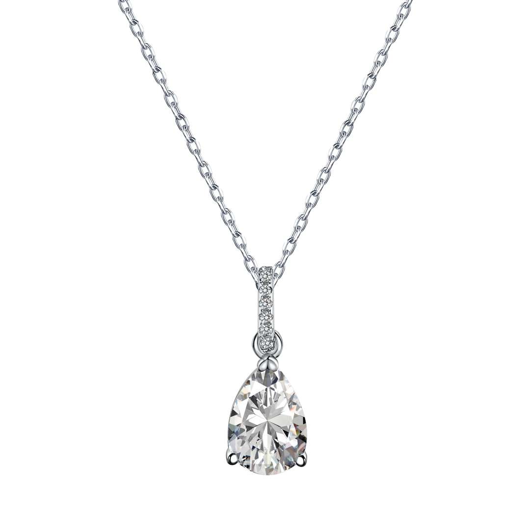 [Glimmer Jewelry]Delicate Water Drop Shape Fashion Necklace