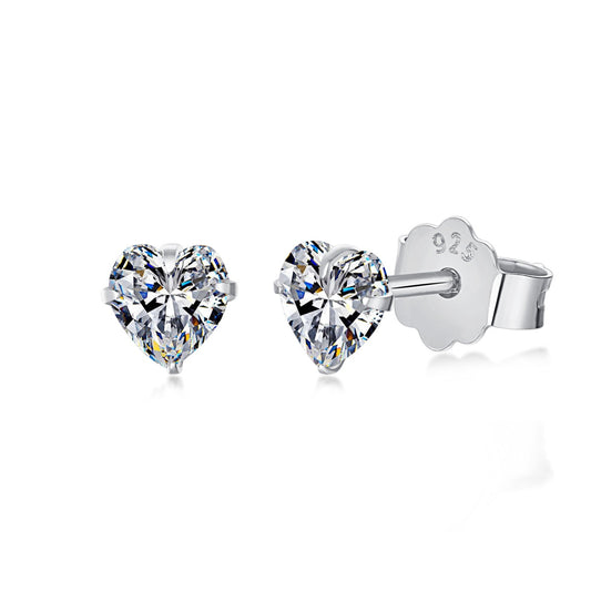 [Glimmer Jewelry]輝くハート型シンプルイヤリング
