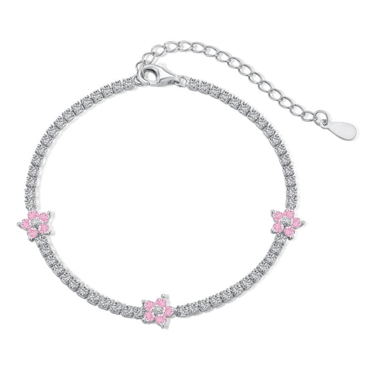 [Glimmer Jewelry]煌めくフラワーシェイプテニスブレスレット