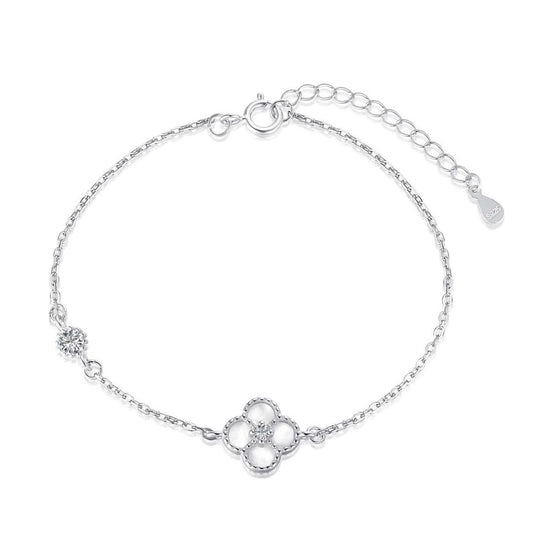 [Glimmer Jewelry]デリケート四つ葉のクローバーブレスレット
