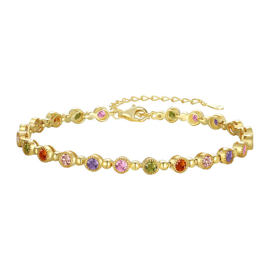 [Glimmer Jewelry]輝く上質ラウンドカットパーティブレスレット