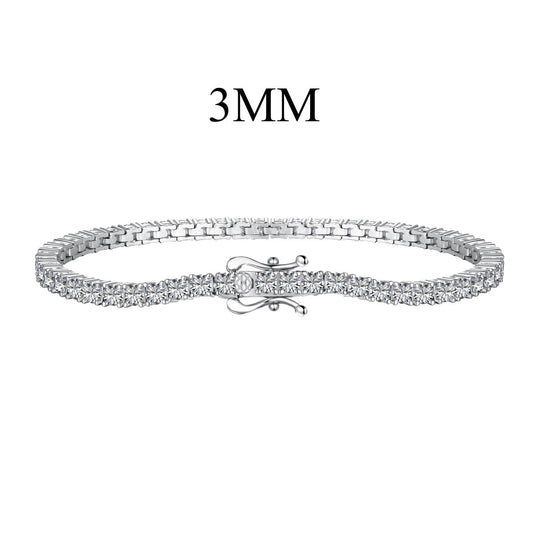 [Glimmer Jewelry]繊細で魅力的なラウンドカットテニスブレスレット