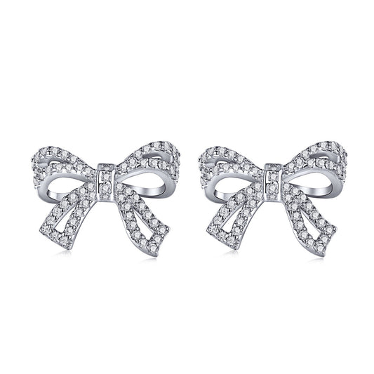 [Glimmer Jewelry]可憐なリボン型ピアス