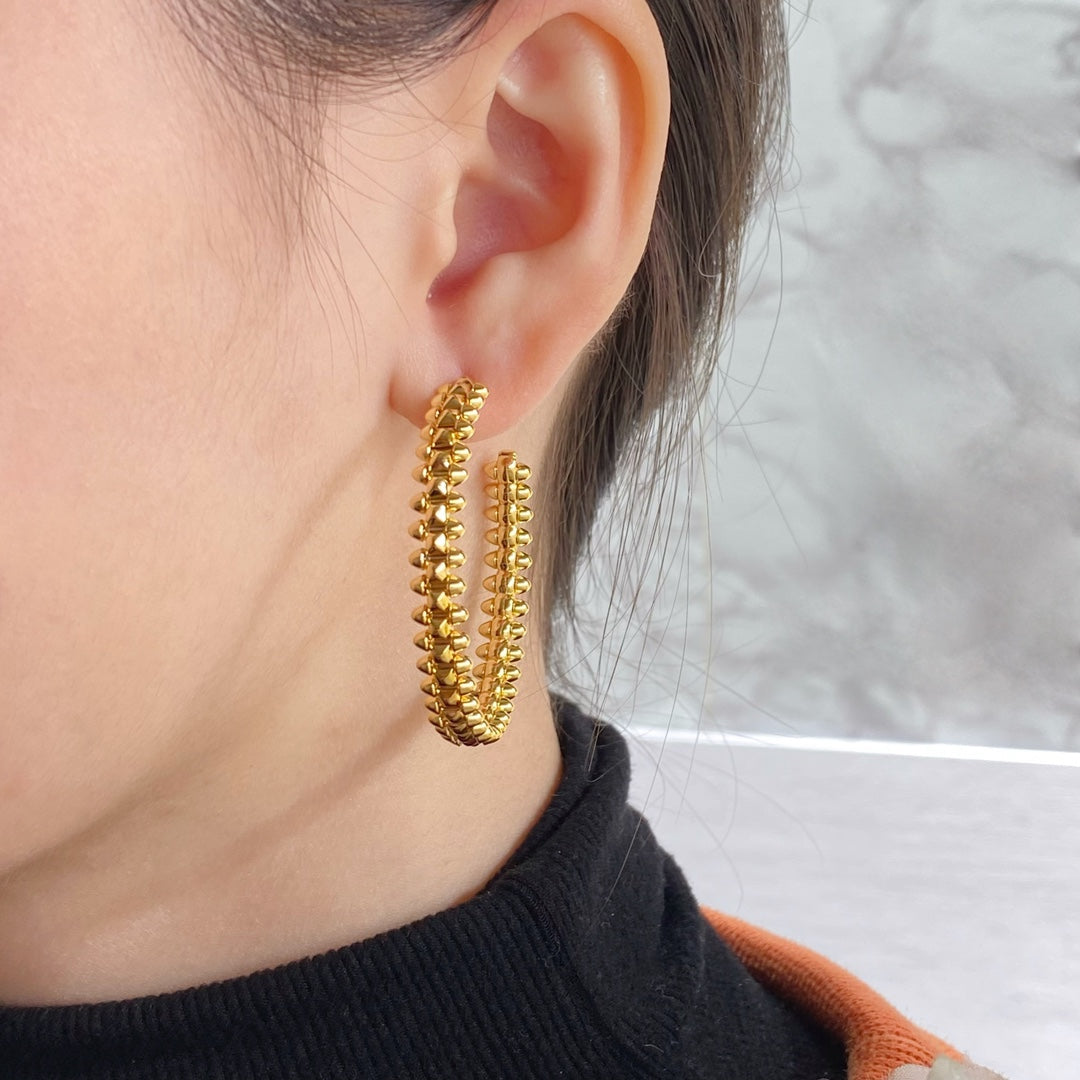 [Glimmer]CLASH LARGE HOOP EARRINGS