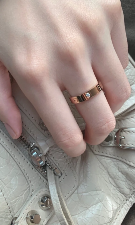 [グリマー]ラブリング 4MM 1ダイヤモンド