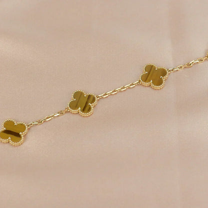 [Glimmer] CLOVER 5 MOTIFS タイガーアイ ブレスレットコレクション