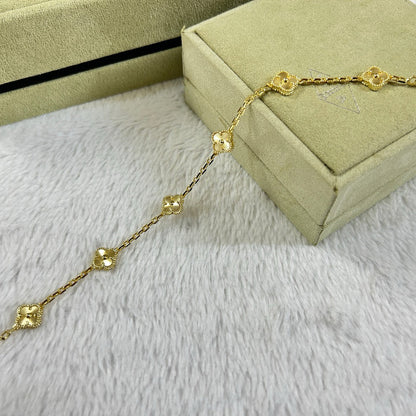 [Glimmer]クローバー 6 モチーフ ダイヤモンド ブレスレット