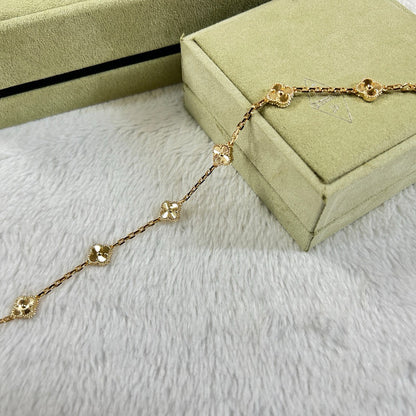 [Glimmer]クローバー 6 モチーフ ダイヤモンド ブレスレット