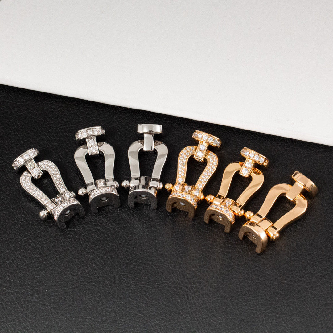 [Glimmer]FORCE LARGE HORSESHOE HALF DIAMOND BRACELET GOLD