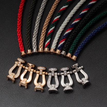 [Glimmer]FORCE LARGE HORSESHOE FULL DIAMOND BRACELET GOLD