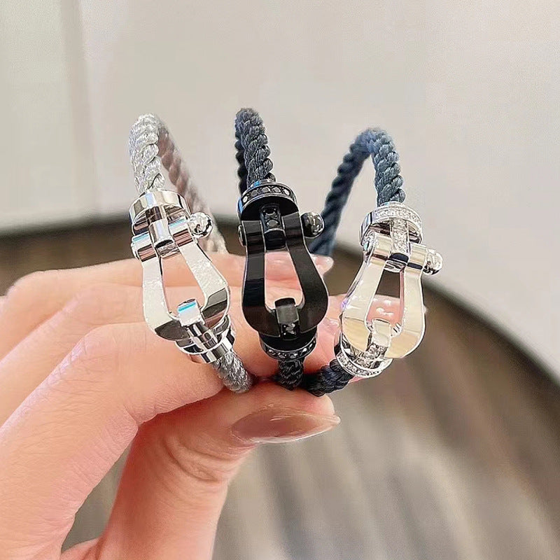 [Glimmer]FORCE LARGE HORSESHOE NO DIAMOND BRACELET GOLD