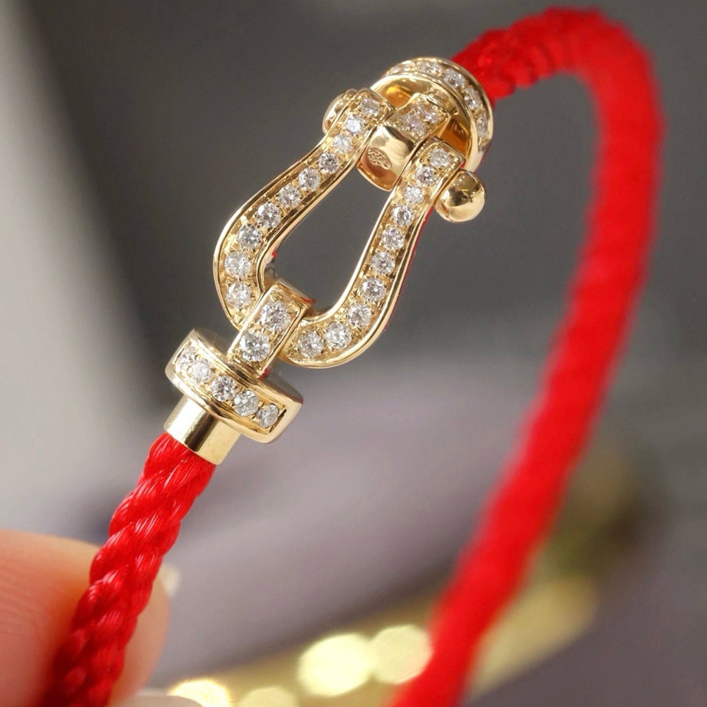 [Glimmer]FORCE LARGE HORSESHOE FULL DIAMOND BRACELET SILVER