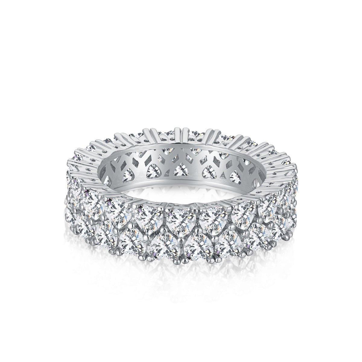 [Glimmer Jewelry]Sparkling Full Heart Ring