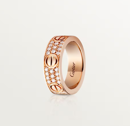 [Glimmer]LOVE RING 6.5mm-wide full-diamond ring Glimmer Gold