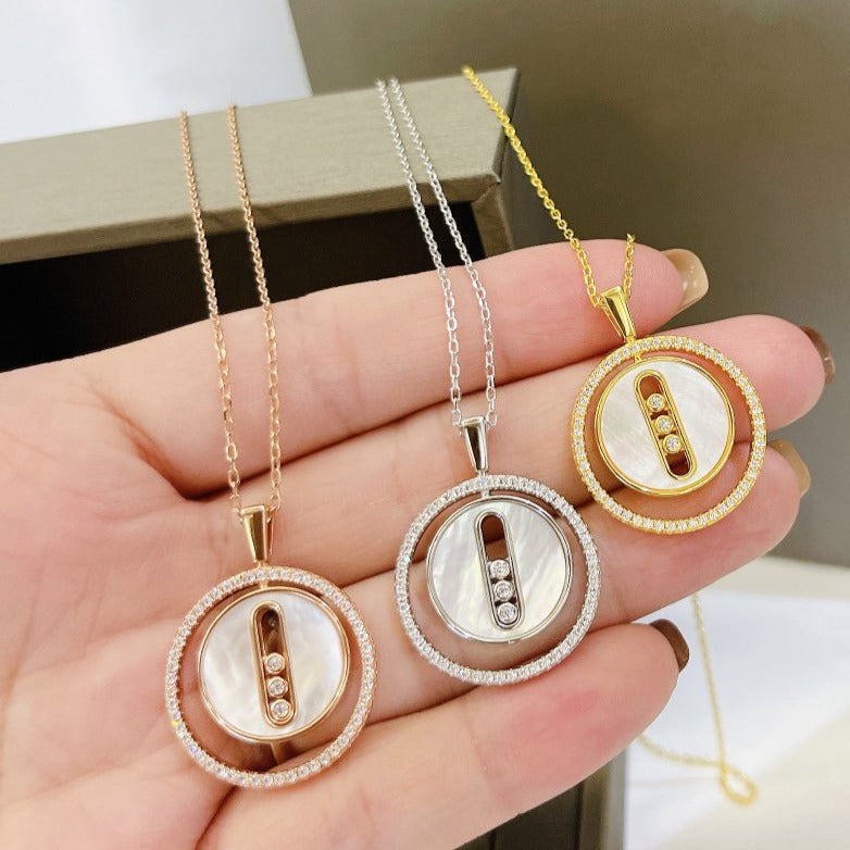 [Glimmer]デモ MOVE MM NACRE BLANCHE DIAMOND NECKLACE
