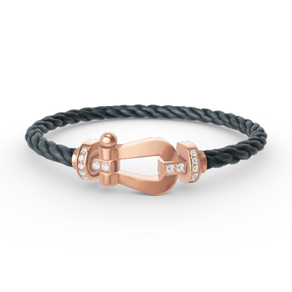 [Glimmer]FORCE LARGE HORSESHOE HALF DIAMOND BRACELET Glimmer GOLD