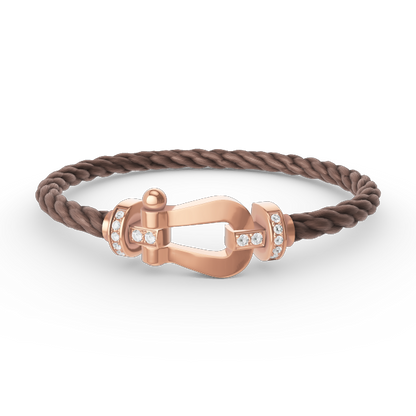 [Glimmer]FORCE LARGE HORSESHOE HALF DIAMOND BRACELET Glimmer GOLD