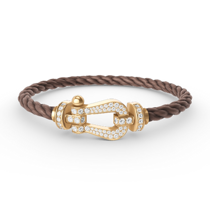 [Glimmer]FORCE LARGE HORSESHOE FULL DIAMOND BRACELET GOLD
