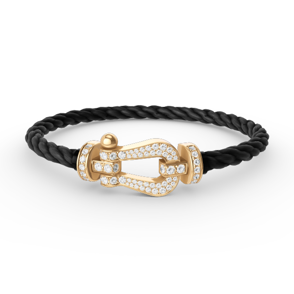 [Glimmer]FORCE LARGE HORSESHOE FULL DIAMOND BRACELET GOLD