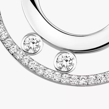 [Glimmer]Move Romane Small Diamond Hoop Earrings