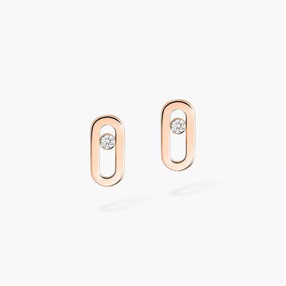 [Glimmer]Move Uno Diamond Stud Earrings