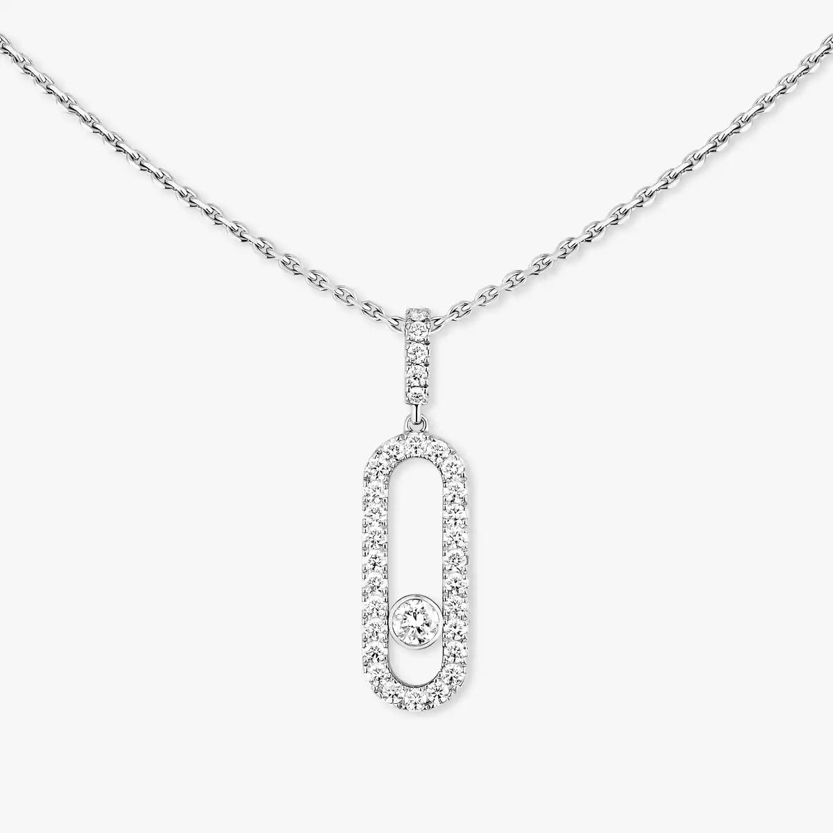 [Glimmer]Move Uno Diamond Necklace in Rose Gold