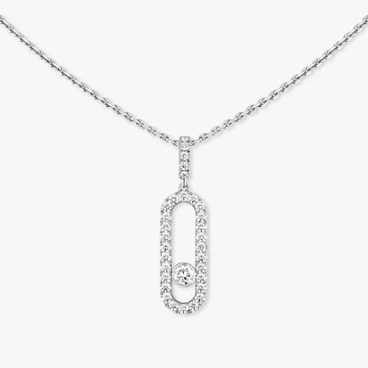 [Glimmer]Move Uno Diamond Necklace in Rose Gold