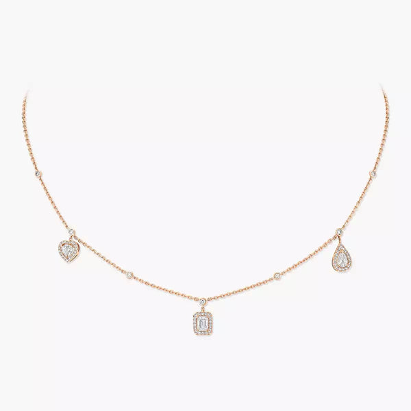 [Glimmer]My Twin Diamond Necklace in Silver
