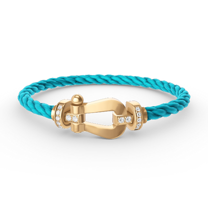 [Glimmer]FORCE LARGE HORSESHOE HALF DIAMOND BRACELET GOLD