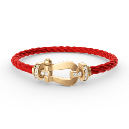 [Glimmer]FORCE LARGE HORSESHOE HALF DIAMOND BRACELET GOLD