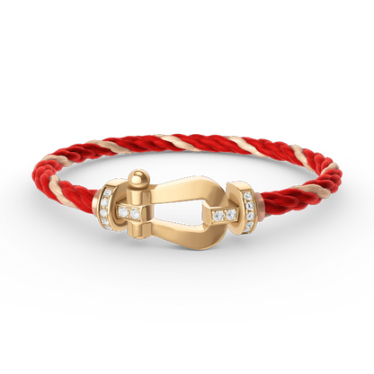 [Glimmer]FORCE LARGE HORSESHOE HALF DIAMOND BRACELET GOLD