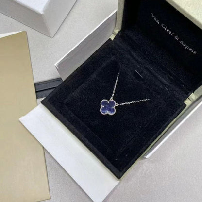 [Glimmer]CLOVER 15MM PIETERSITE NECKLACE SILVER